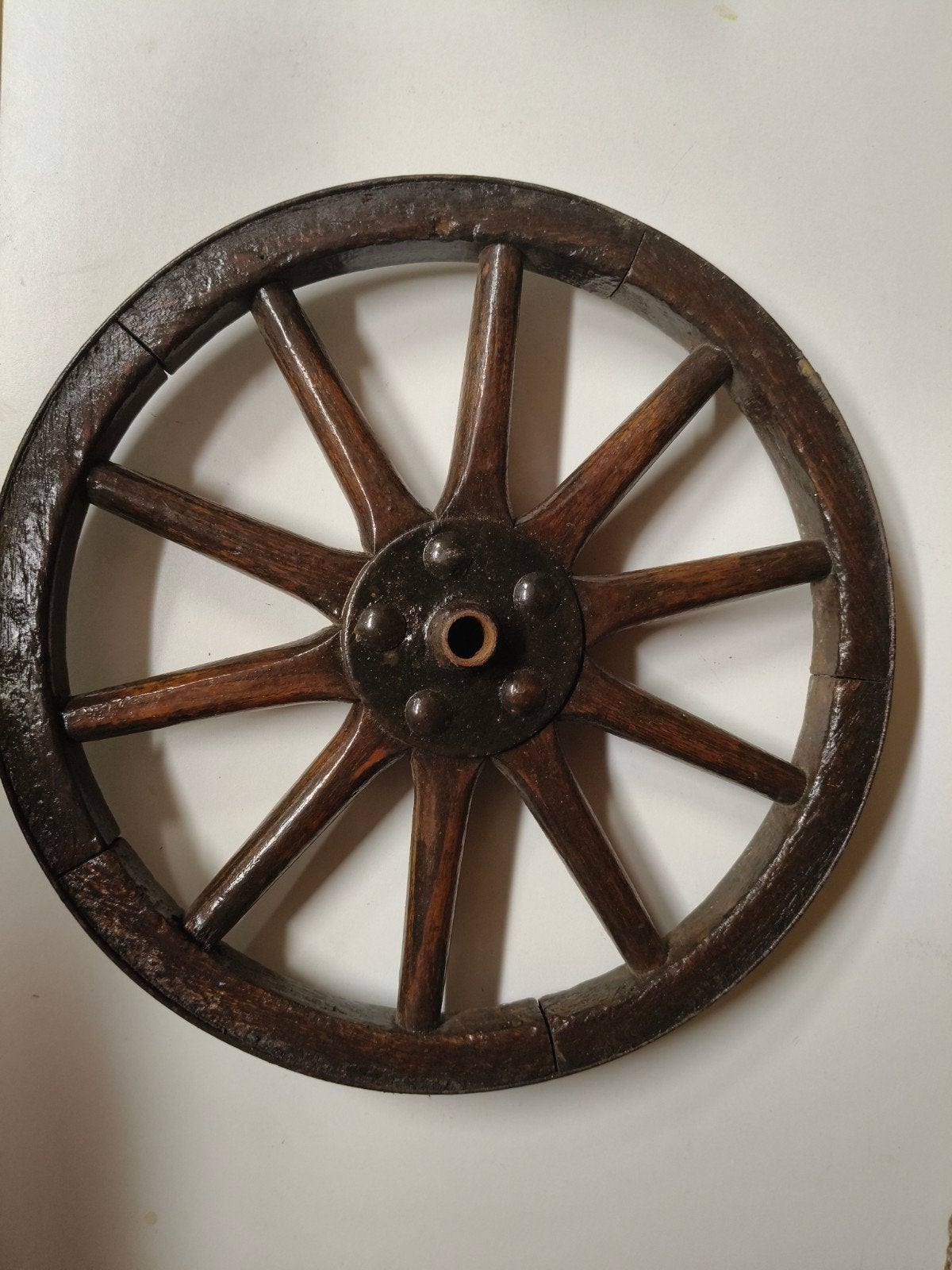 Antiek houten wagenwiel - Decoratief object, Antiek en Kunst, Ophalen of Verzenden