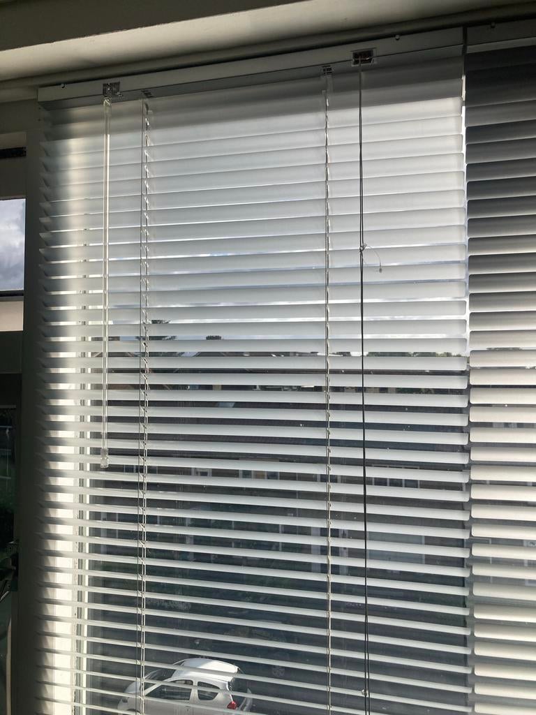 Aluminium luxaflex zilver 80cm breed, Ophalen, 100 tot 150 cm, Wit, Zo goed als nieuw