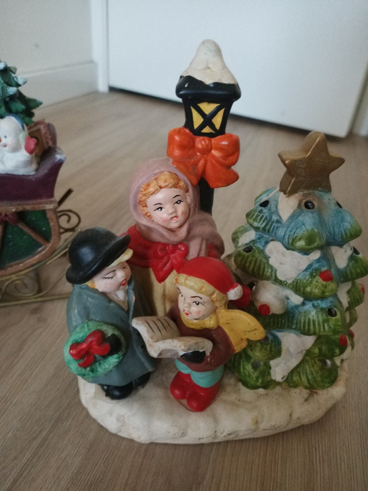 waxinelichthouder met zingende kinderen kerst, Diversen, Ophalen of Verzenden, Zo goed als nieuw