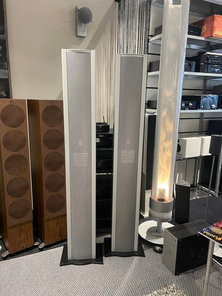 Piega P5 LTD luidsprekers - Aluminium - Te beluisteren, Audio, Tv en Foto, Gebruikt, 120 watt of meer, Front, Rear of Stereo speakers