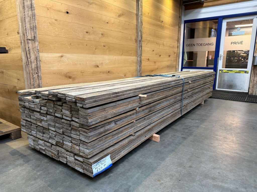 Gebruikte oude vuren planken 22x100MM circa 400CM, Doe-het-zelf en Verbouw, Hout en Planken, Gebruikt, Minder dan 25 mm, Ophalen of Verzenden