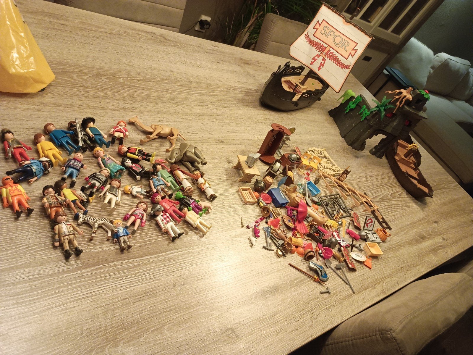 Grote partij Playmobil met 2 schepen en veel accessoires, Ophalen of Verzenden, Gebruikt, Complete set, Boot/Schip