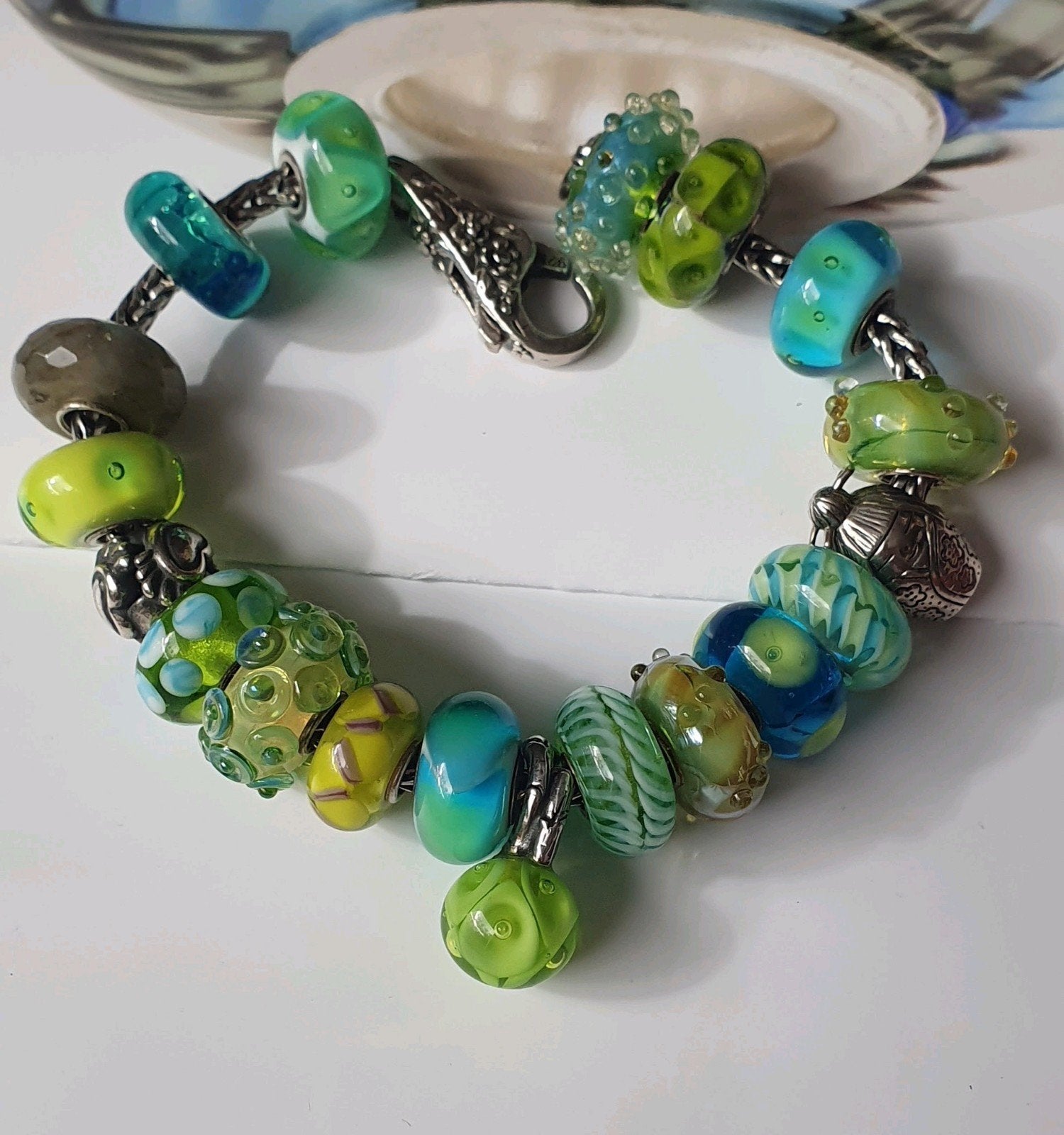 Leuke Gekleurde Armband Van Trollbeads  Elfbeads, Ophalen of Verzenden, Zo goed als nieuw, Zilver, Zilver