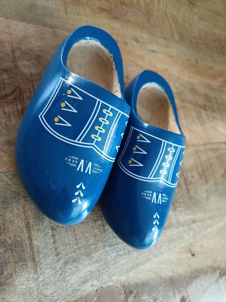 Houten klompen NIEUW blauw maat 19 (12 cm), Jongen of Meisje, Overige typen, Nieuw, Ophalen of Verzenden