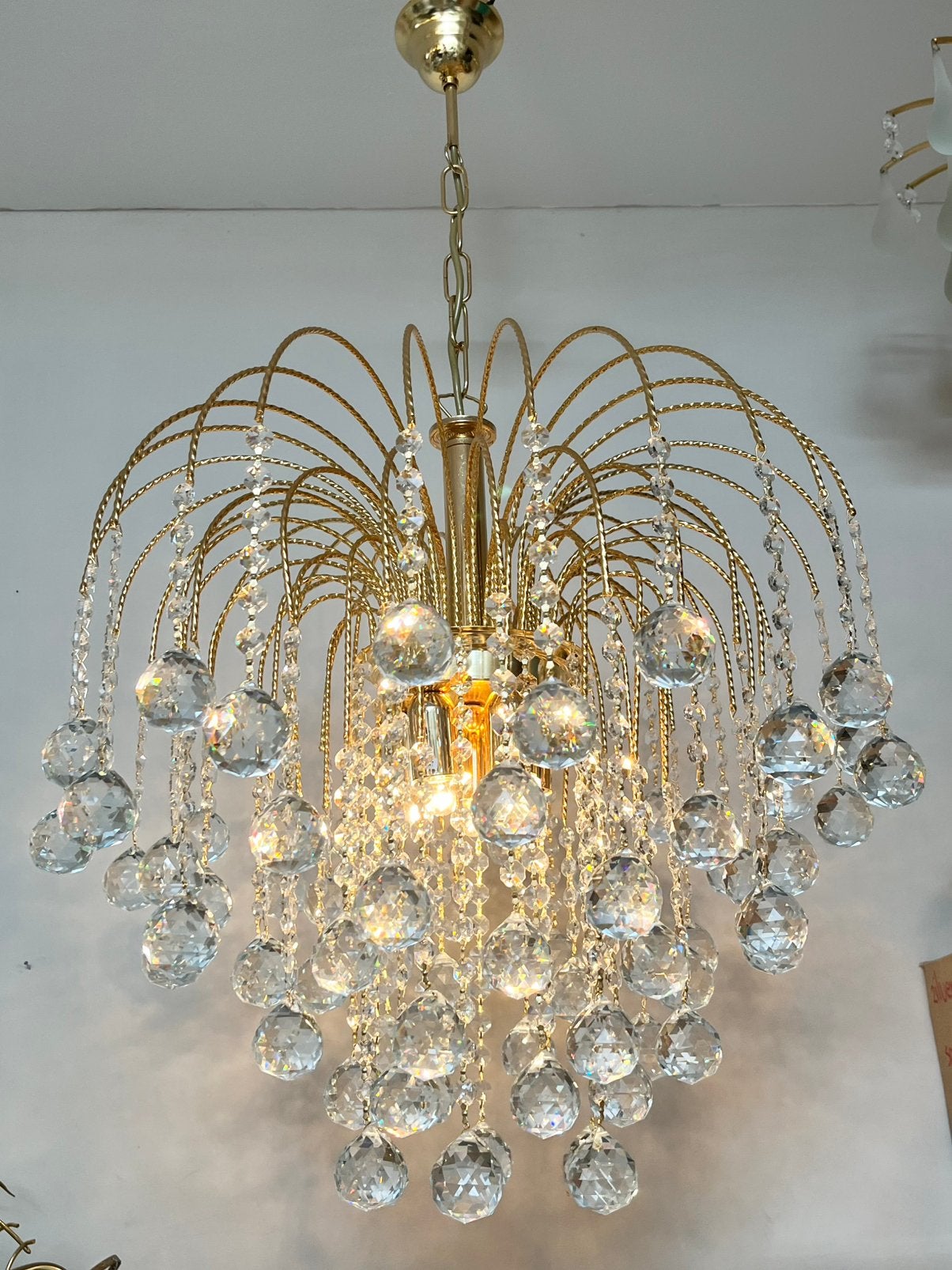 XL formaat ! 2 gemerkte SWAROVSKI STRASS kroonluchters, Huis en Inrichting, Lampen | Kroonluchters, Vintage, Vintage, Vintage