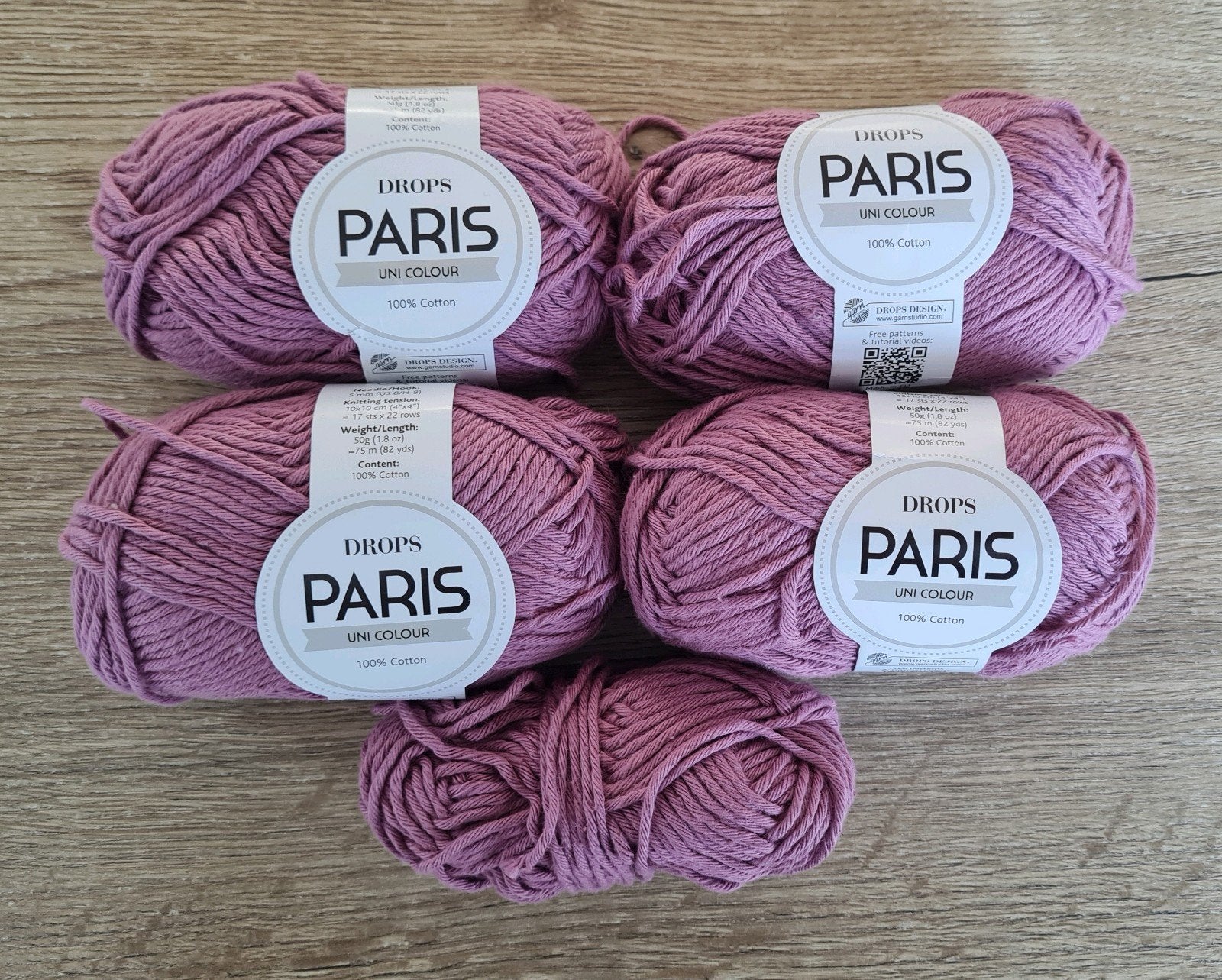 Katoen haakgaren 5mm - Drops Paris, Ophalen of Verzenden, Nieuw, Breien of Haken, Wol of Garen