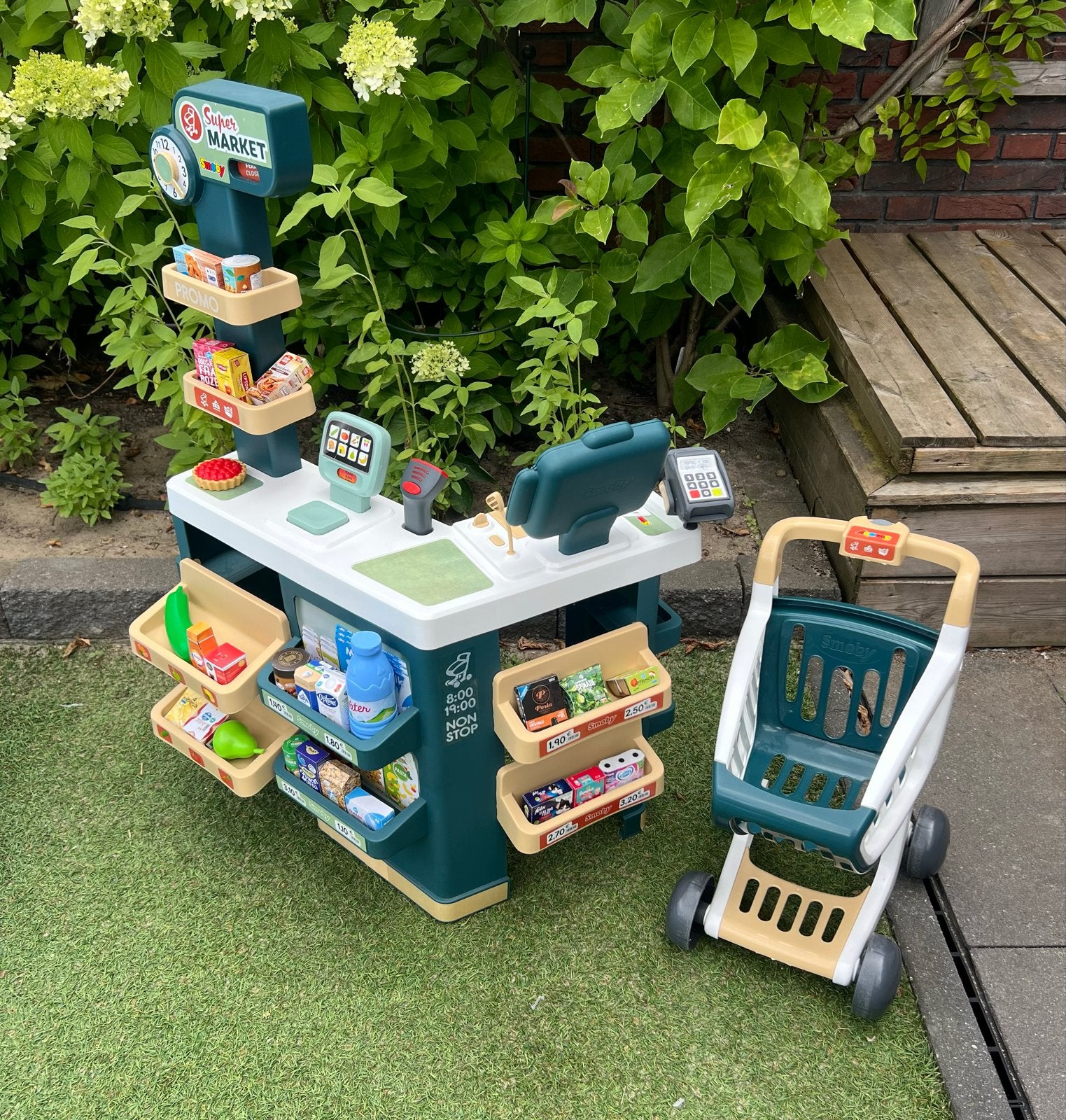 Smoby Supermarkt Speelset met Winkelwagenen toebehoren, Ophalen, Zo goed als nieuw, Jongen of Meisje