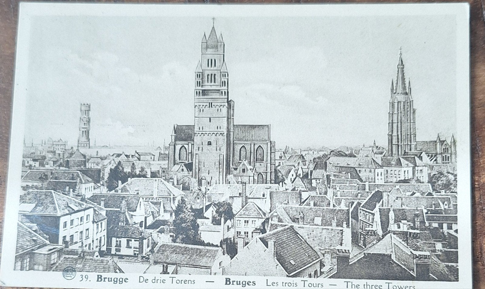Oude Postkaart Brugge De Drie Torens - Gelopen, Ophalen of Verzenden, Voor 1920, Gelopen, West-Vlaanderen