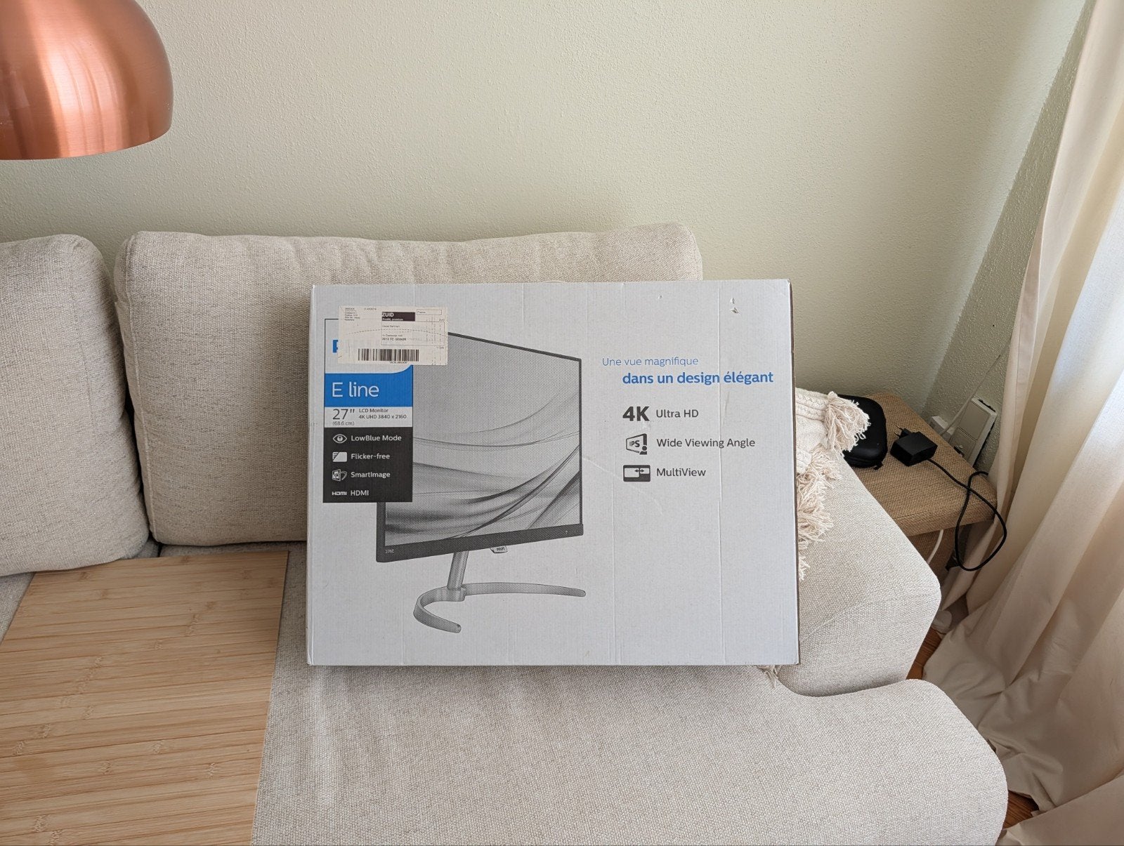 Philips E Line 27" 4K Ultra HD Monitor, Ophalen, Philips, Gebruikt, Ultra HD (4K)