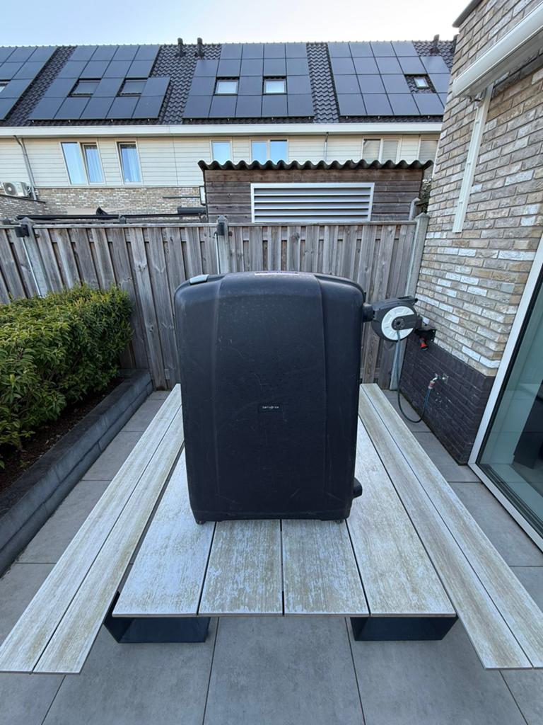 Samsonite koffer met wieltjes Maat L Zwart Zeer Ruim, Wieltjes, Gebruikt, Hard kunststof, Ophalen of Verzenden