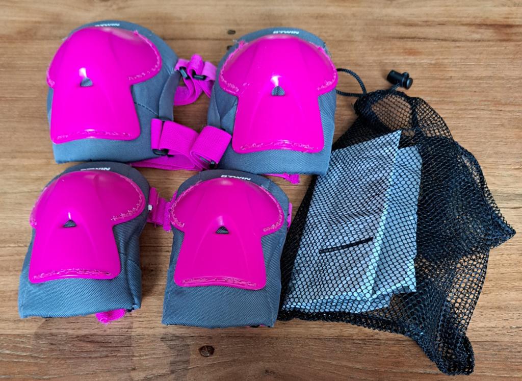 BTWIN Kinderbeschermset Roze – Knie & Elleboog – XS, Ophalen of Verzenden, Gebruikt