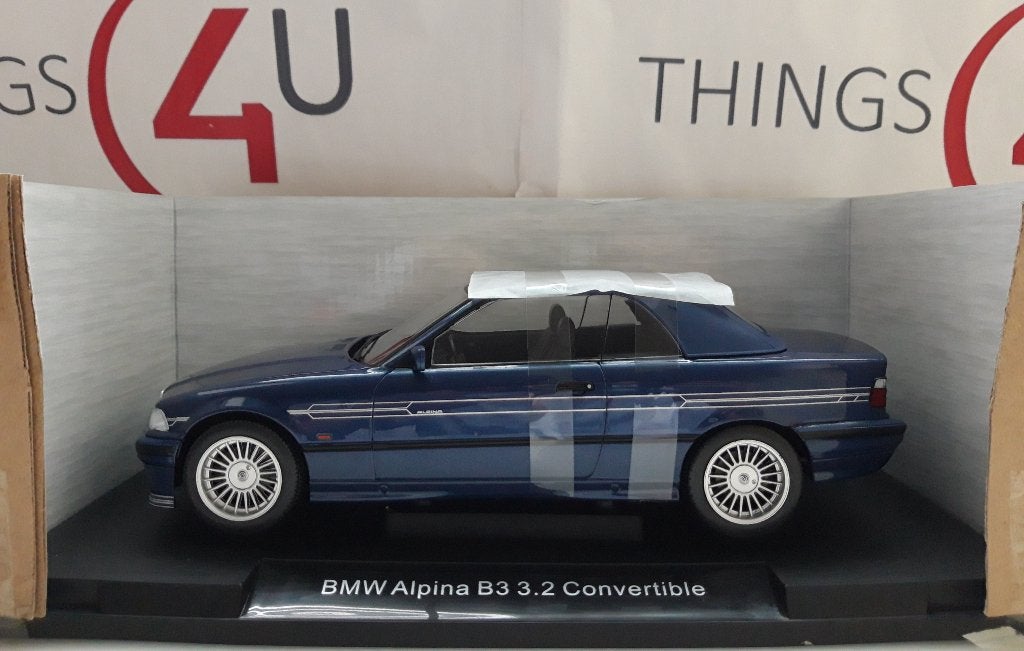 MCG 1:18 BMW Alpina B3 3.2 E36 cabrio met softtop blauw, Ophalen of Verzenden, Nieuw, Auto, Overige merken