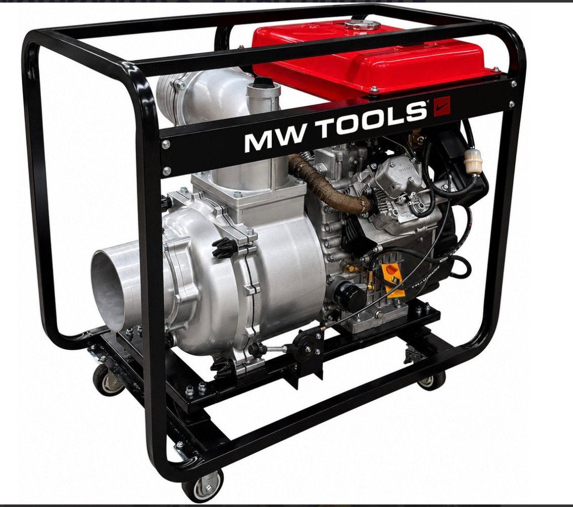Waterpomp 8" - 450.000 l/u - Dieselmotor 27 pk - Elektrische