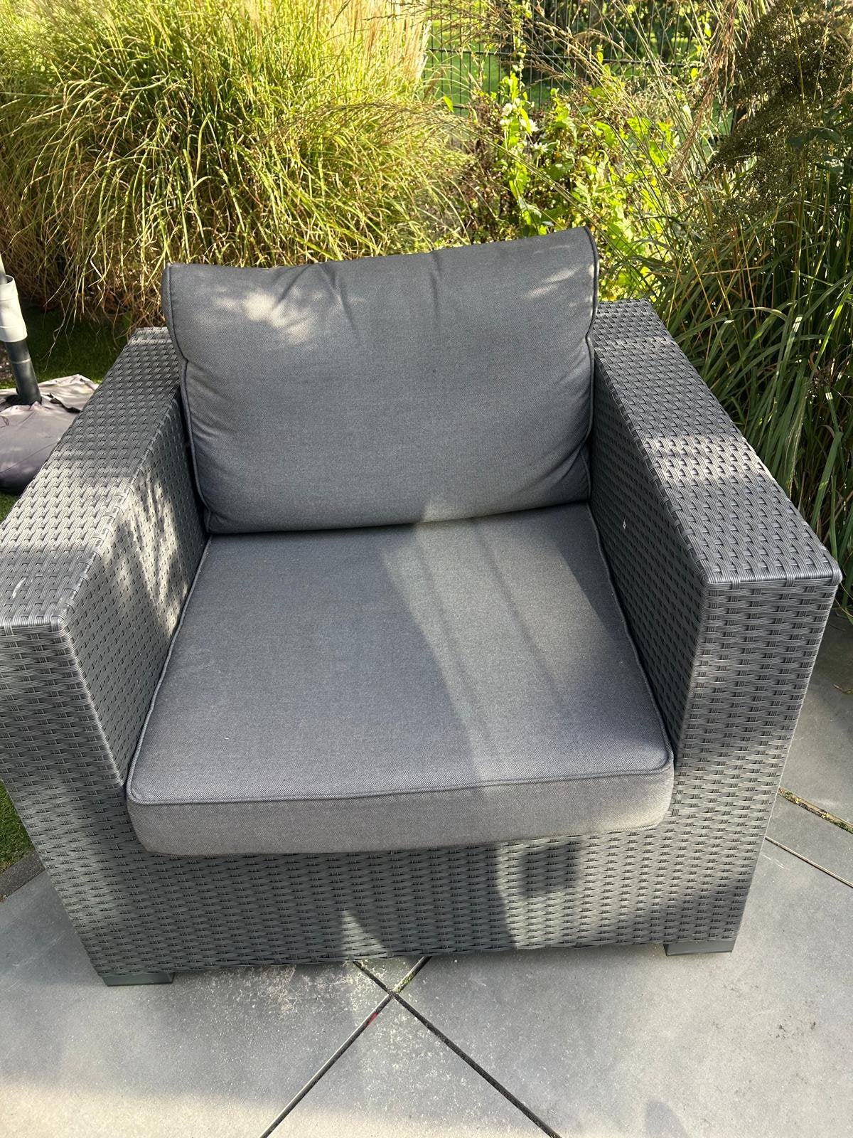 Forza Furniture Lounge Tuin Stoel Zwart Loungeset - 2 Stuks, Tuin en Terras, Ophalen, Zo goed als nieuw, Aluminium