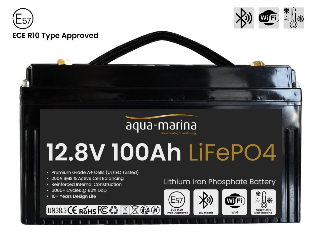 ProLine 100Ah LiFePO4 ECE R10 Bluetooth WiFi Self-Heating, Auto-onderdelen, Accu's en Toebehoren, Info@aqua-marina.nl, Aqua-Marina.NL