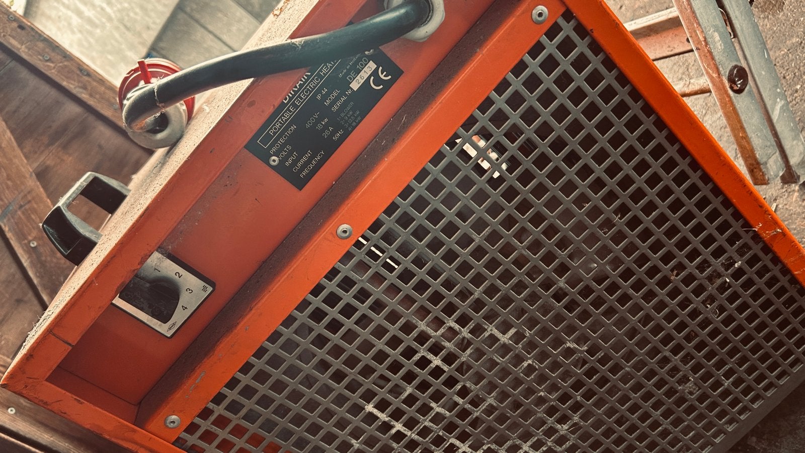Dikair DE 100 Draagbare Elektrische Kachel 18 kW, Doe-het-zelf en Verbouw, Ophalen, Gebruikt, 800 watt of meer, Kachel