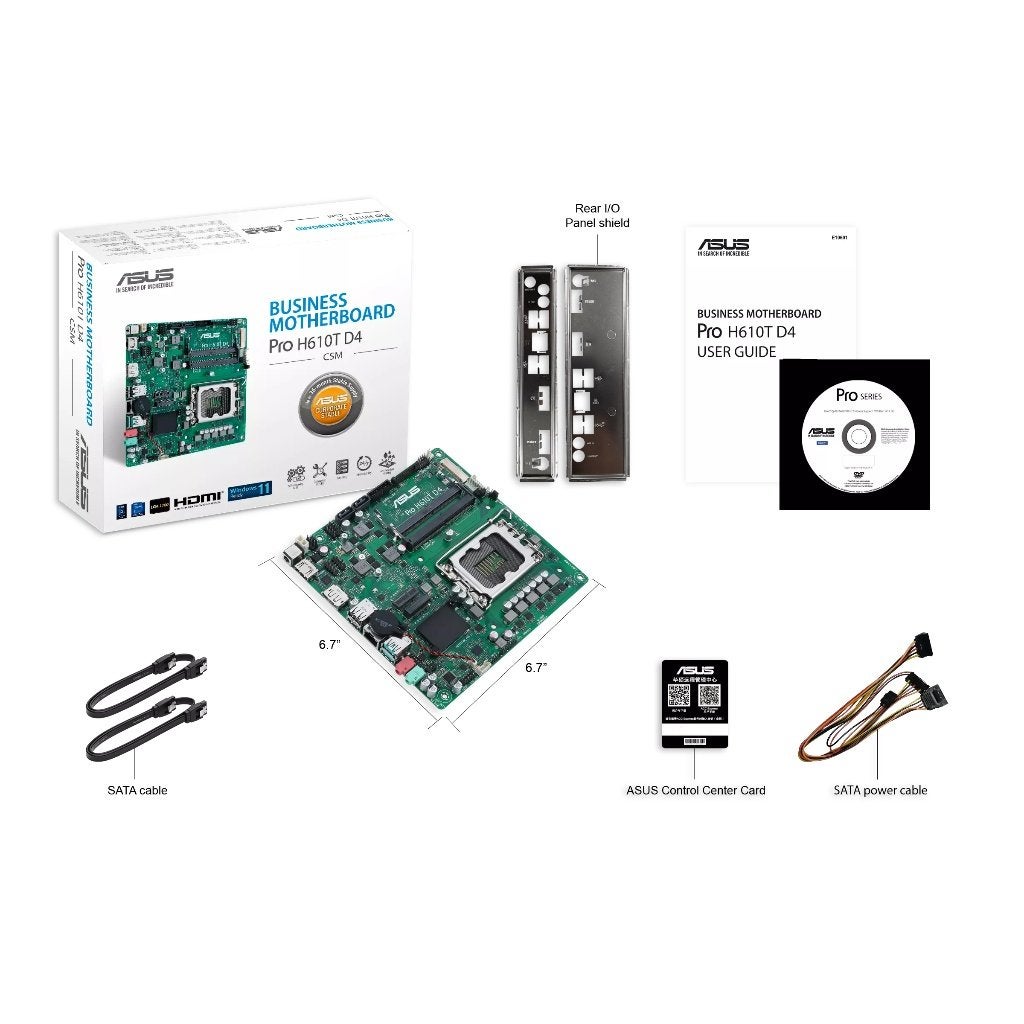 Dun mini-ITX H610 business moederbord., LGA 1700, DDR4, Nieuw, Ophalen of Verzenden