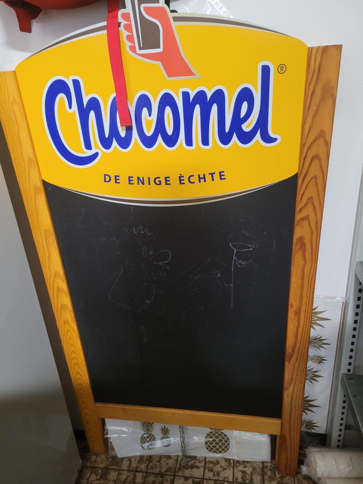 krijtbord groot voor de horeca, Ophalen, Mobiel, Zo goed als nieuw, Krijtbord
