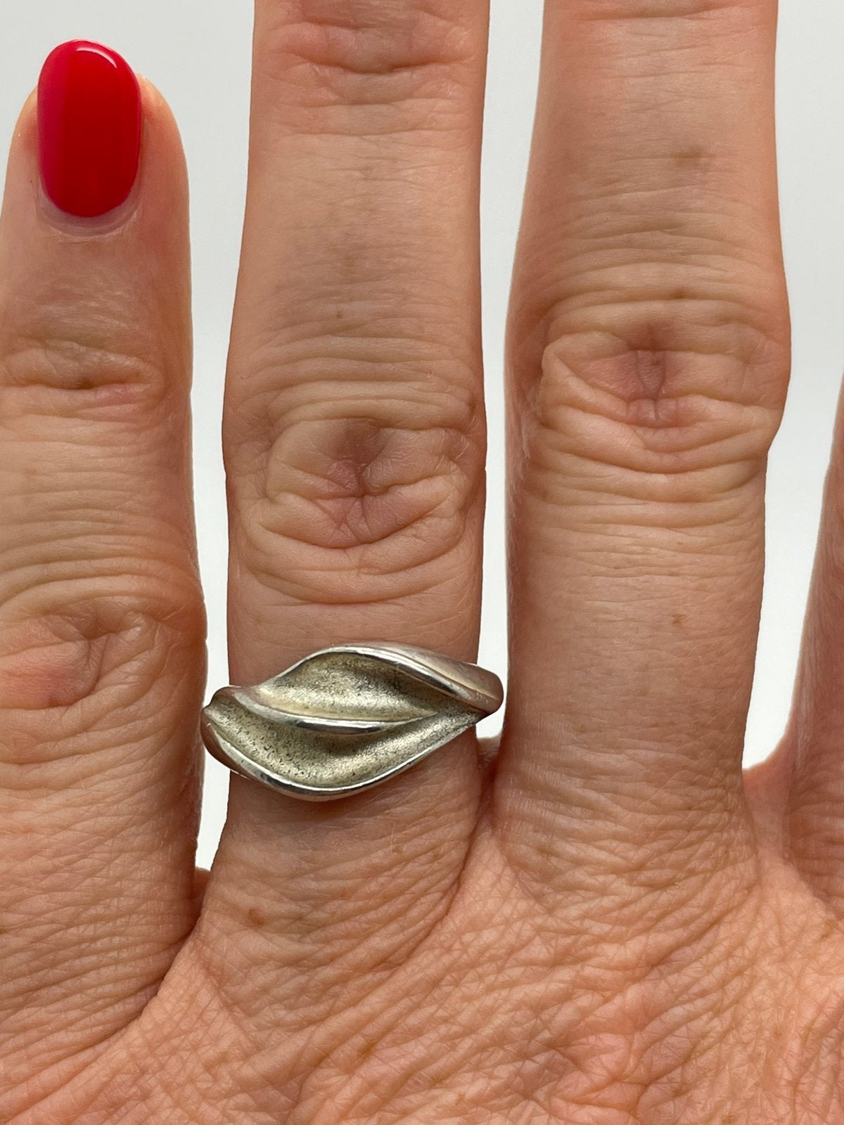 E405 Prachtige zilveren Franz Breuning ring maat 18,25, 18 tot 19, Ophalen of Verzenden, X, Dame