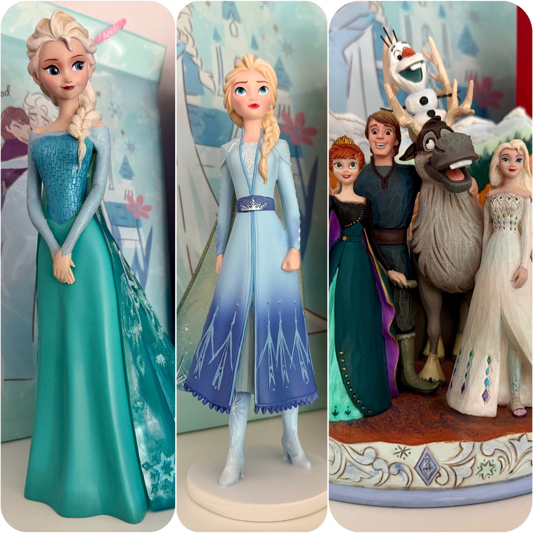 3x Retired beelden Frozen Elsa Disney Traditions Showcase, Verzamelen, Disney, Ophalen of Verzenden, Overige figuren, Zo goed als nieuw