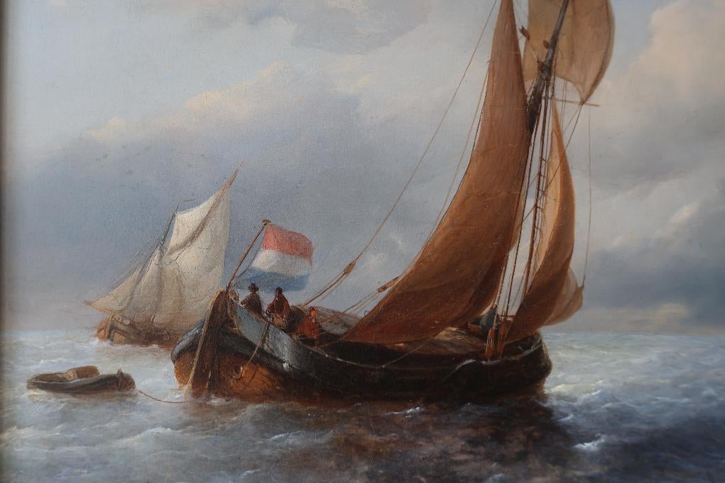 Antonie Waldorp 1803-1866, schilderij maritiem zeezicht, Ophalen of Verzenden