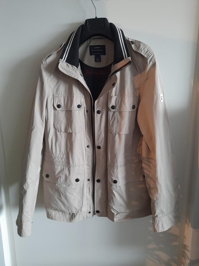 GANT Heren Jas Maat L - Beige/Zandkleurig, Maat 52/54 (L), Ophalen of Verzenden, Zo goed als nieuw, GANT