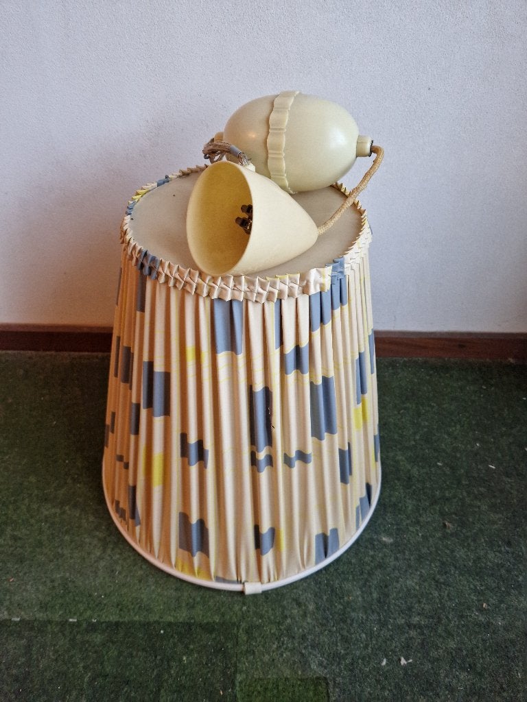 Vintage hanglamp met treksnoer (trekpendel) jaren 50 of 60, Ophalen