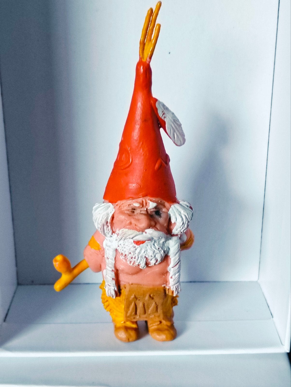 David de kabouter figuurtje indianenhoofd, Ophalen of Verzenden, Gebruikt