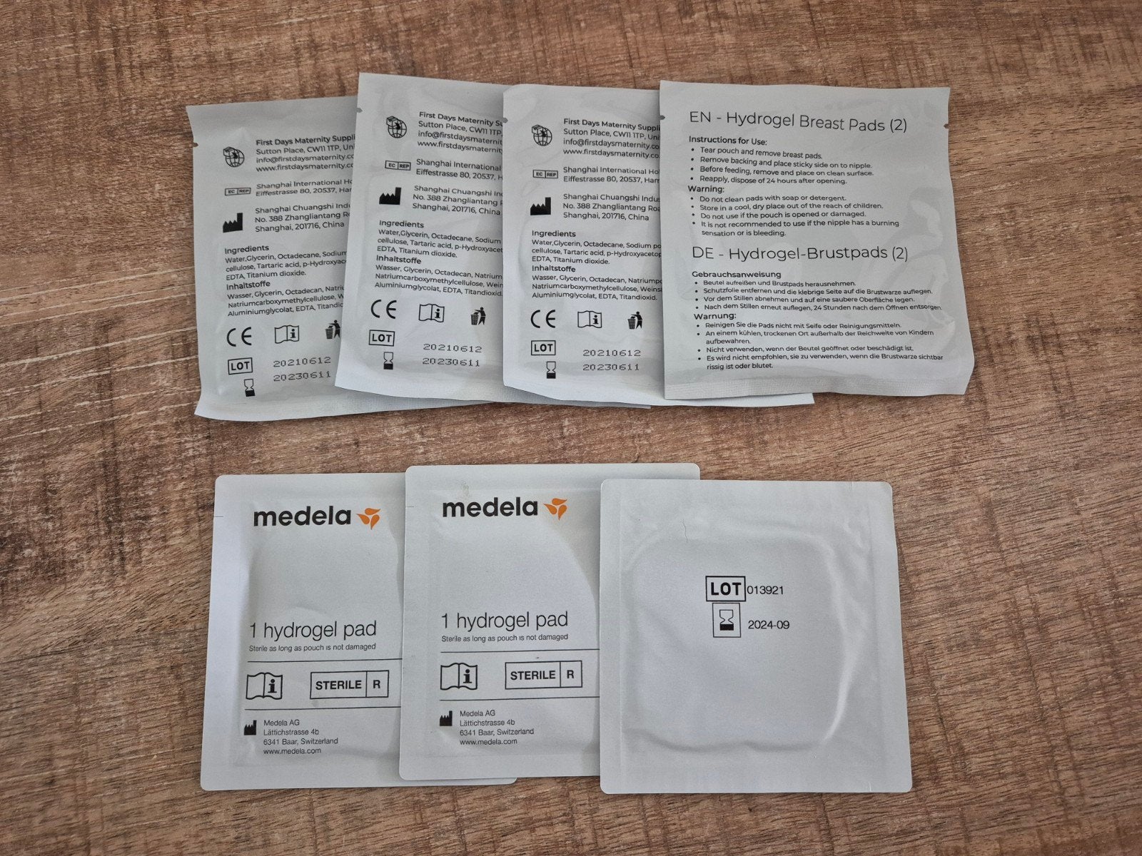 Medela en First Days hydrogel pads (over datum, steriel), Ophalen of Verzenden, Nieuw