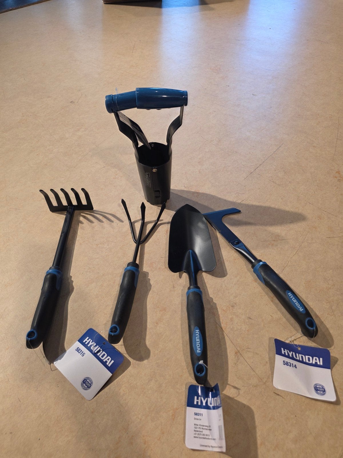 Hyundai Tuingereedschap Set - 5-delig, Tuin en Terras, Ophalen of Verzenden, Nieuw, Cultivator, Hyundai