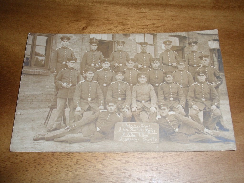 WO1 Fotokaart Rekruten Duitsland in Beverloo Belgie Feldpost, Verzenden, Voor 1920, Gelopen, Politiek en Historie