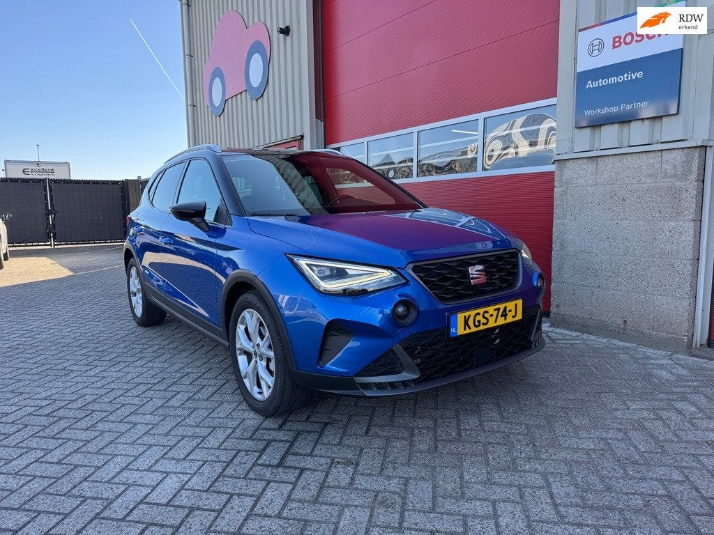 Seat ARONA 1.0 EcoTSI FR Business Connect, DSG, Apple Carpla, 1131 kg, Stof, Gebruikt, Blauw