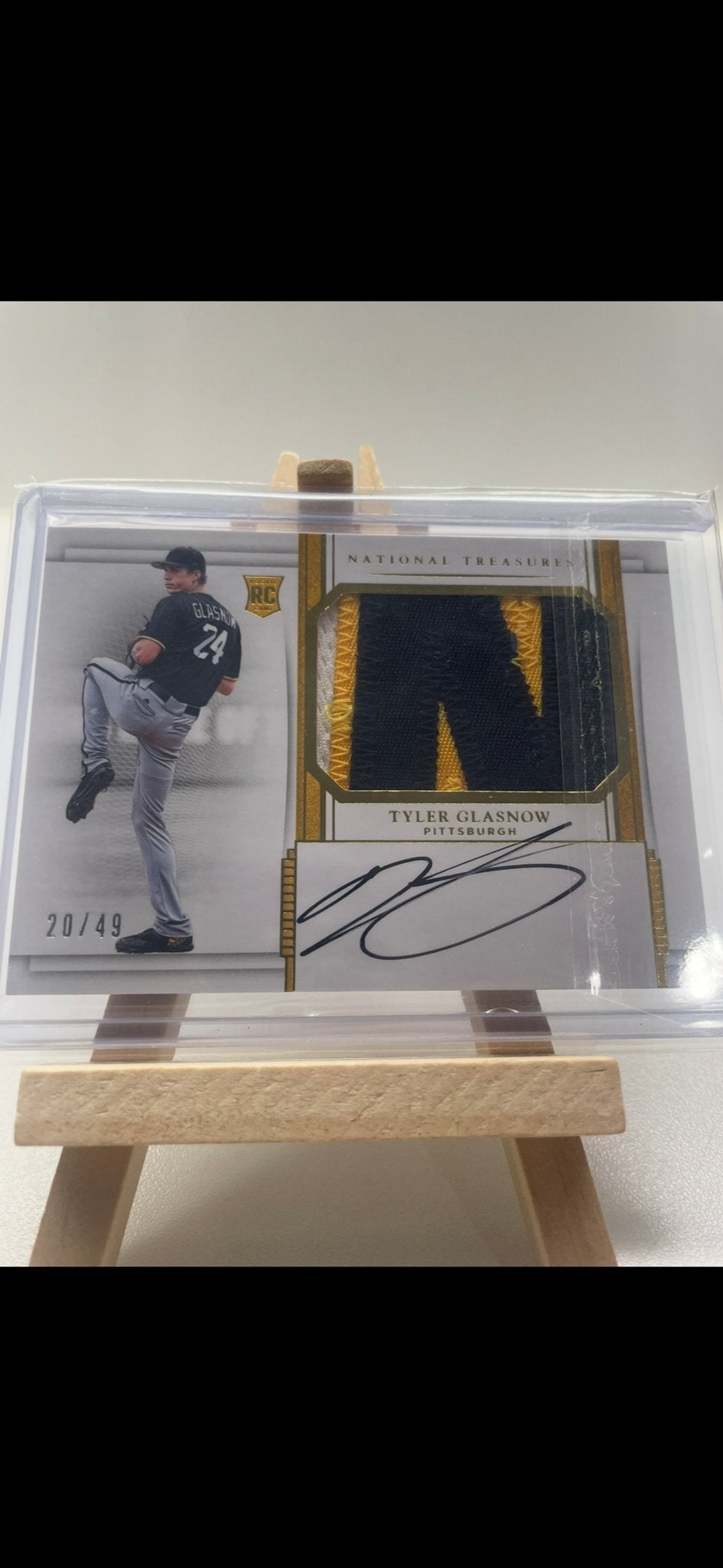 Tyler Glasnow Rookie Patch Auto /49 Panini National Treasu, Verzamelen, Ophalen of Verzenden, Zo goed als nieuw, Overige sporten