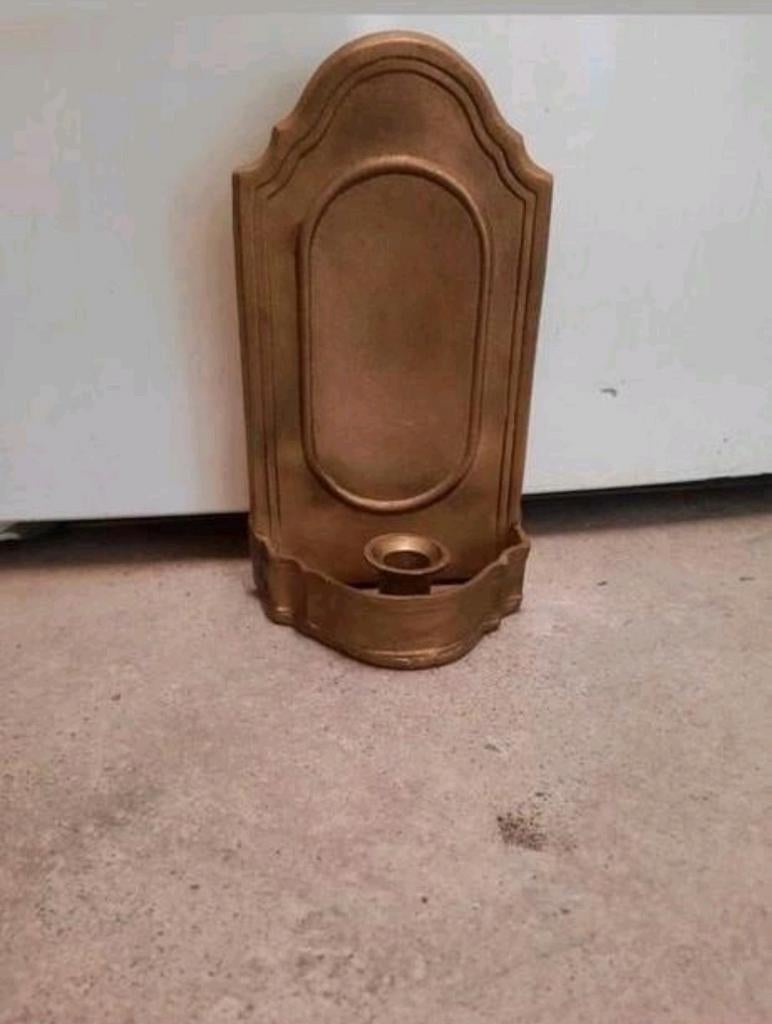 Art deco Jugendstil? Kaarsenhouder  kandelaar
Messing brons, Ophalen of Verzenden