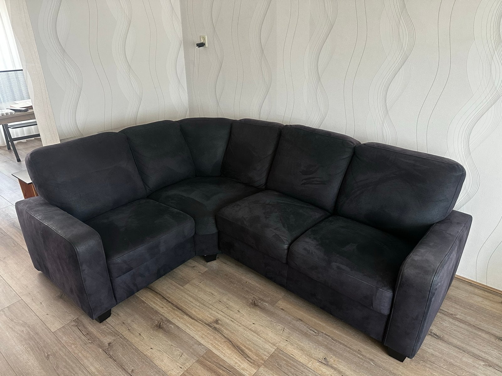 Gratis ophalen: Comfortabele hoekbank en fauteuil, 250 tot 300 cm, Gebruikt, Hoekbank, Driepersoons