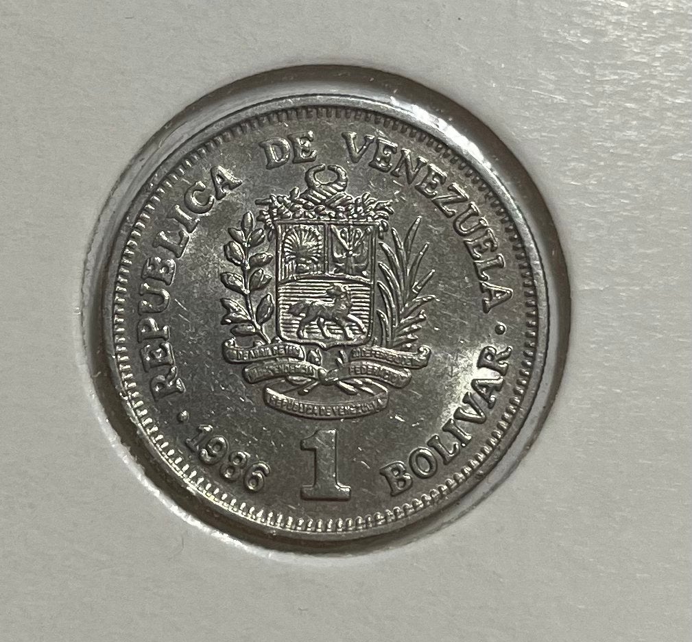 1 bolivar Venezuela 1986, Ophalen of Verzenden, Zuid-Amerika