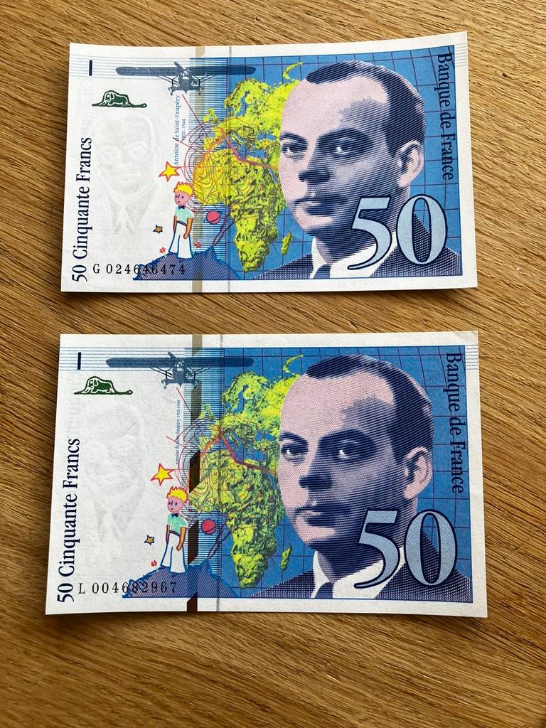 50 francs Frankrijk - Pick157 + Pick157A - UNC-, Verzenden, Frankrijk