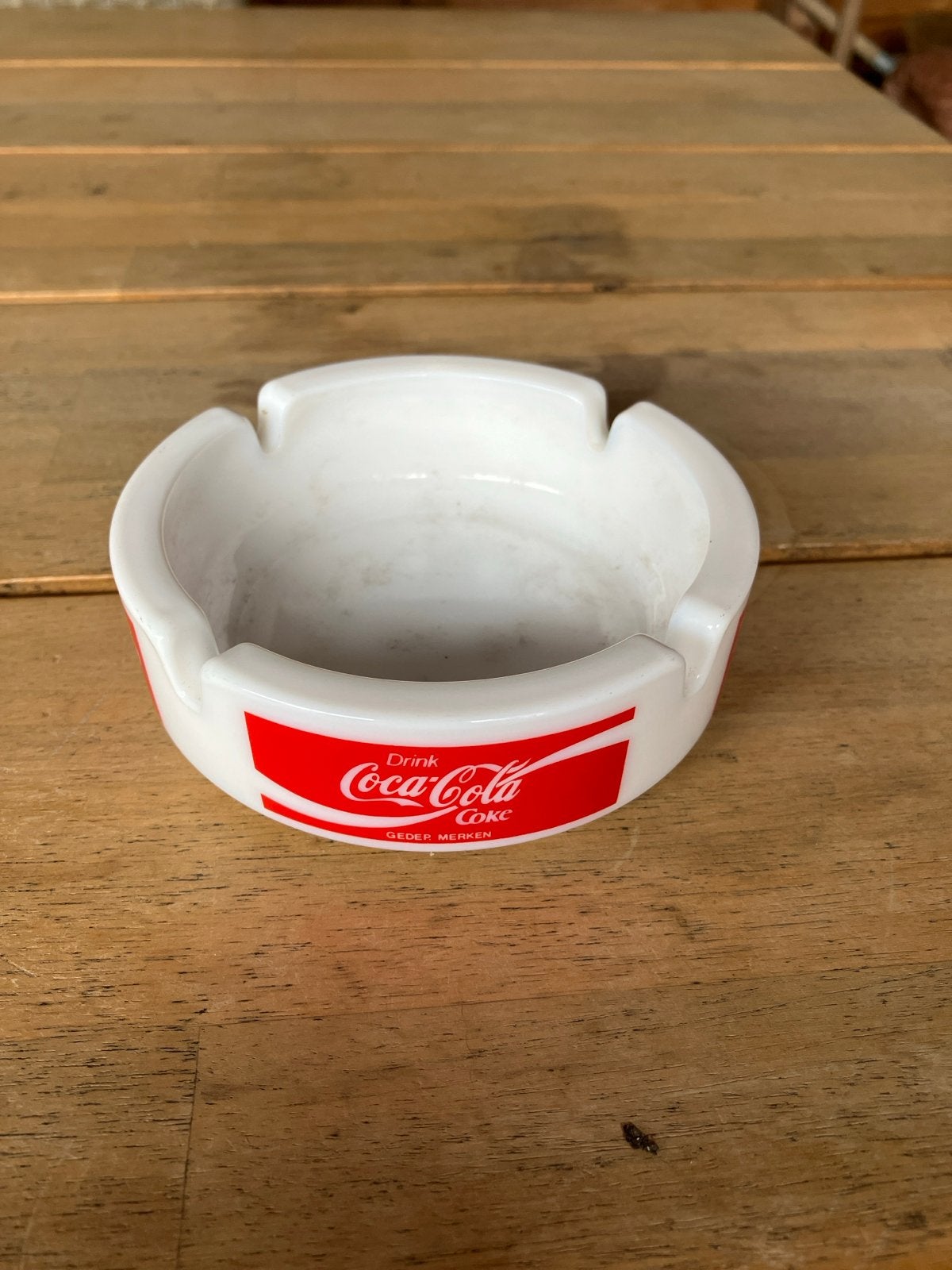 Vintage Coca-Cola Asbak - Echt is Echt, Coke is Coke, Ophalen, Gebruikt, Gebruiksvoorwerp