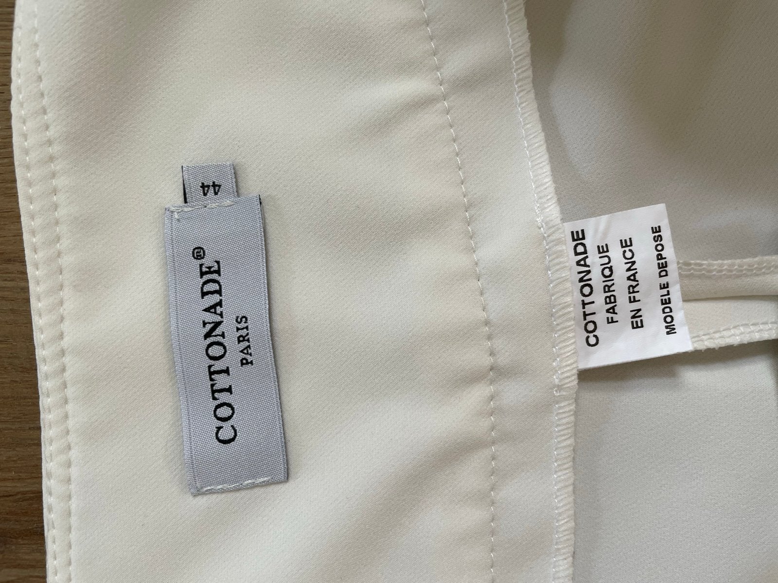 Ecru Pantalon van Cottonade Paris - Maat 44, Wit, Maat 42/44 (L), Ophalen of Verzenden, Zo goed als nieuw