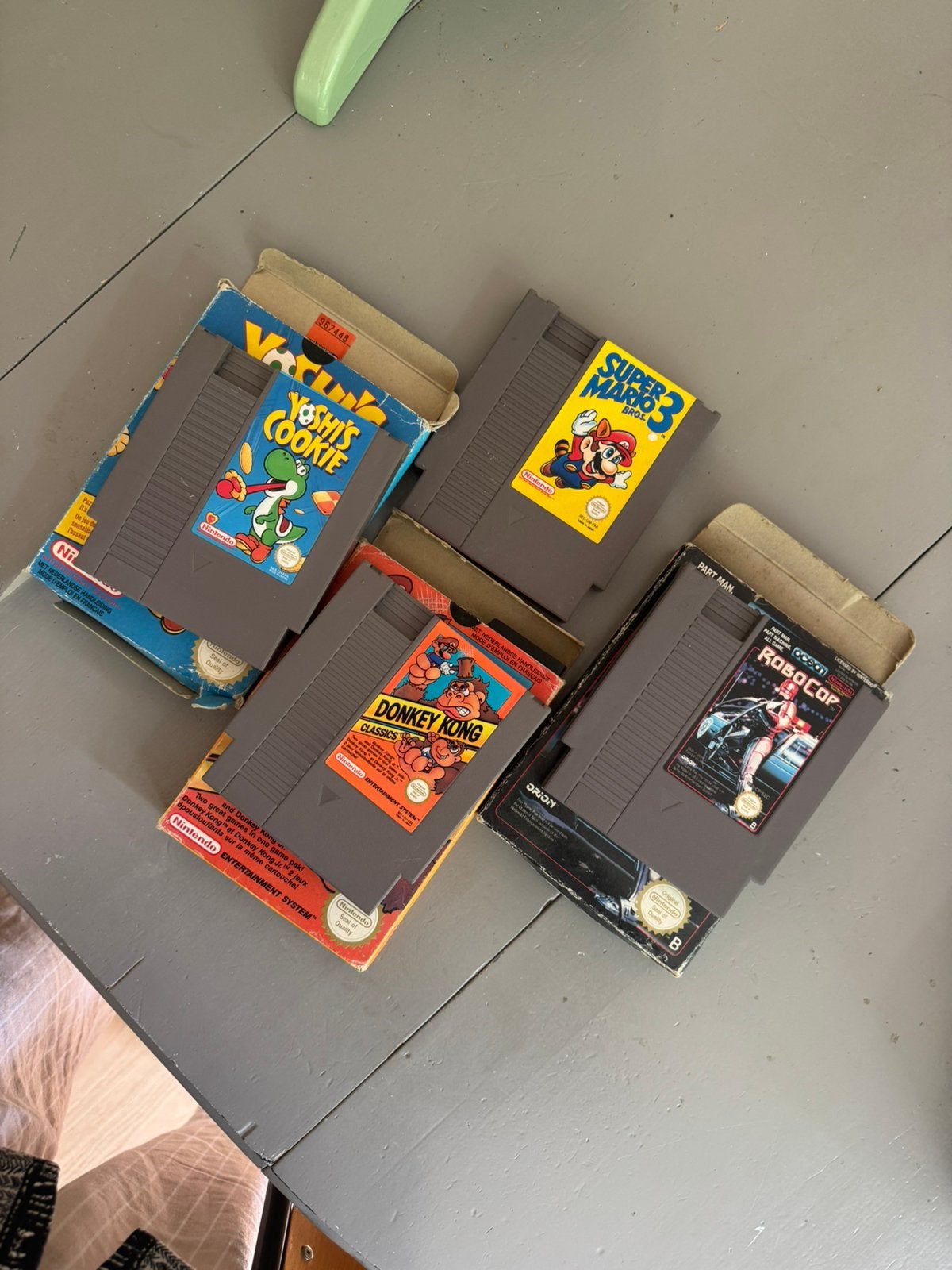 Super Mario / Yoshi / Donkey Kong / Robocop- 4 NES games, Avontuur en Actie, Gebruikt, 1 speler, Ophalen of Verzenden