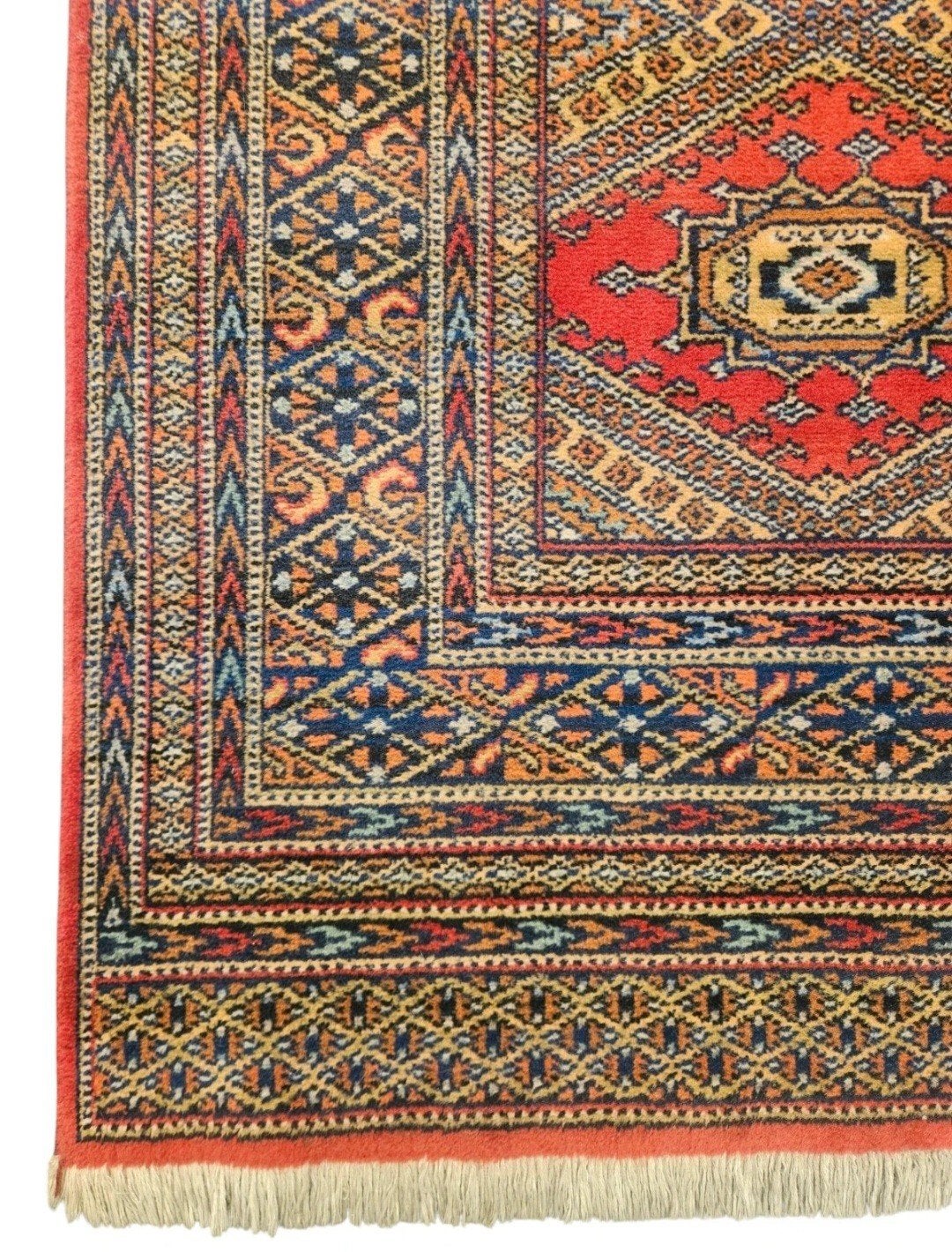 Vintage oosters wol tapijt loper Samarkand rood 81x278cm, Oosters, Traditioneel, Persian, geometrisch, vintage, hype, 200 cm of meer