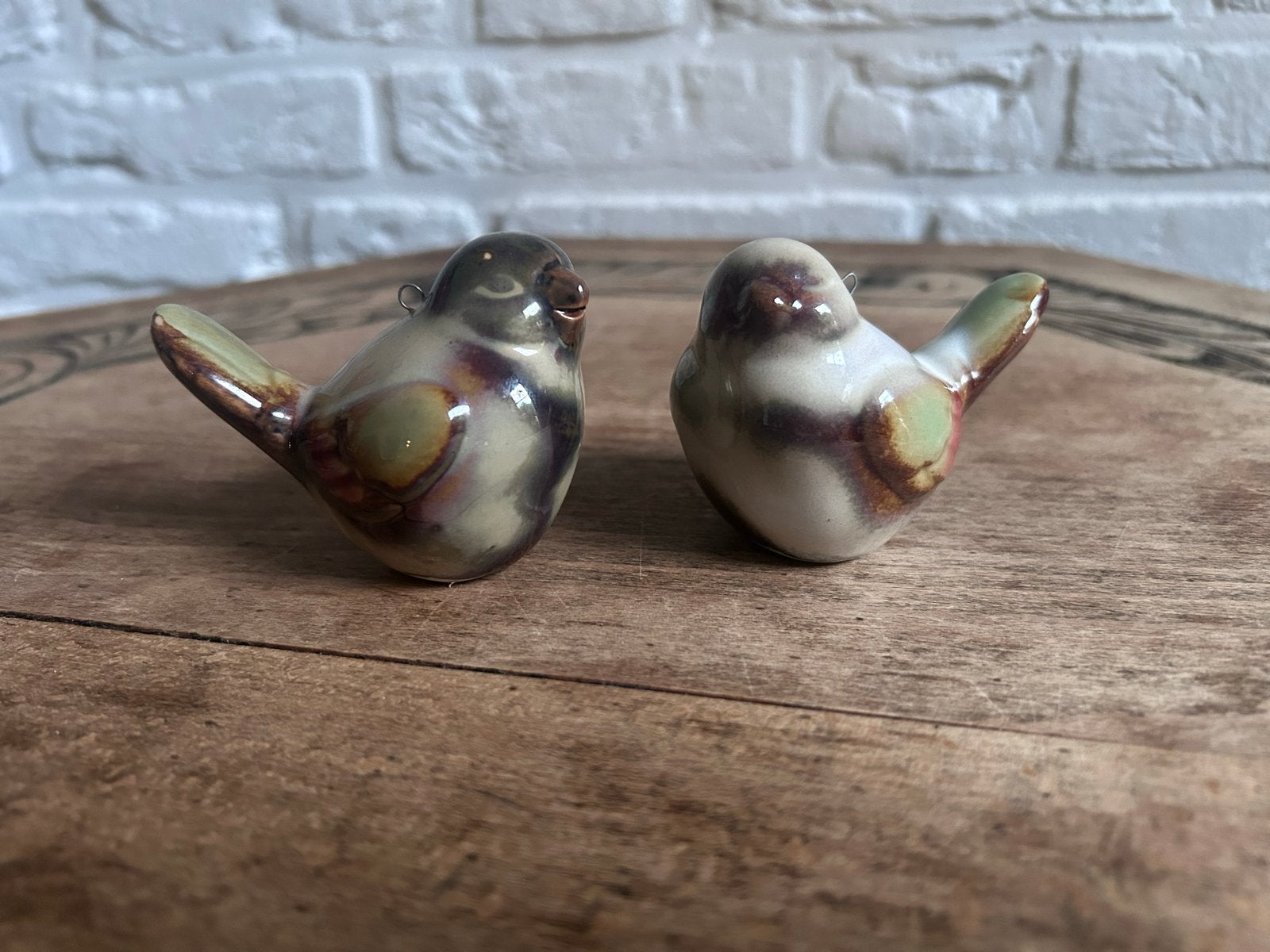 Set van 2 keramische vogeltjes - decoratie, Ophalen