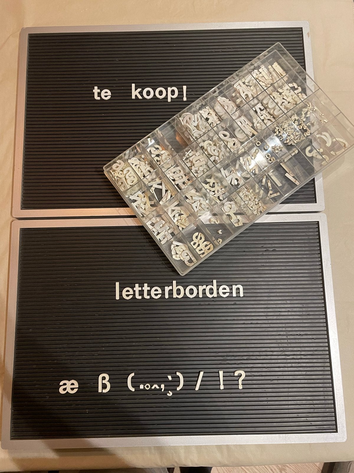2x Variatex letterbord 50x35 + veel letters | horeca winkel, Ophalen of Verzenden, Gebruikt, Overige typen