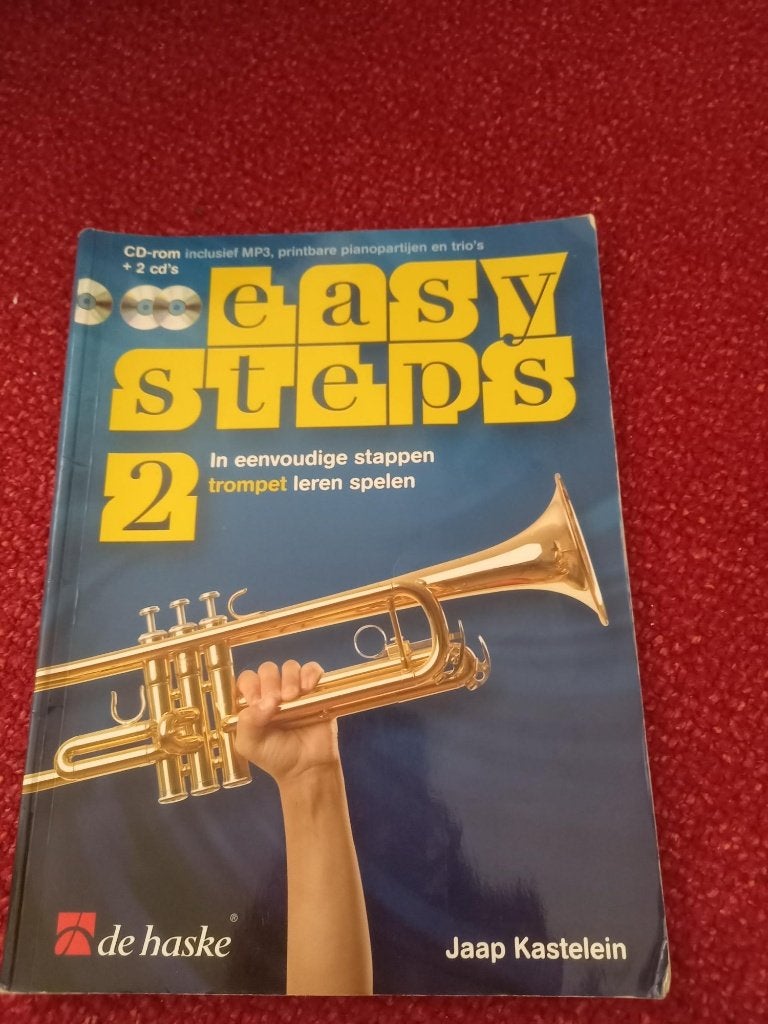 Easy steps 2 trompet/ de haske/Jaap Kastelein (incl 2 cd's), Ophalen of Verzenden, Zo goed als nieuw, Artiest