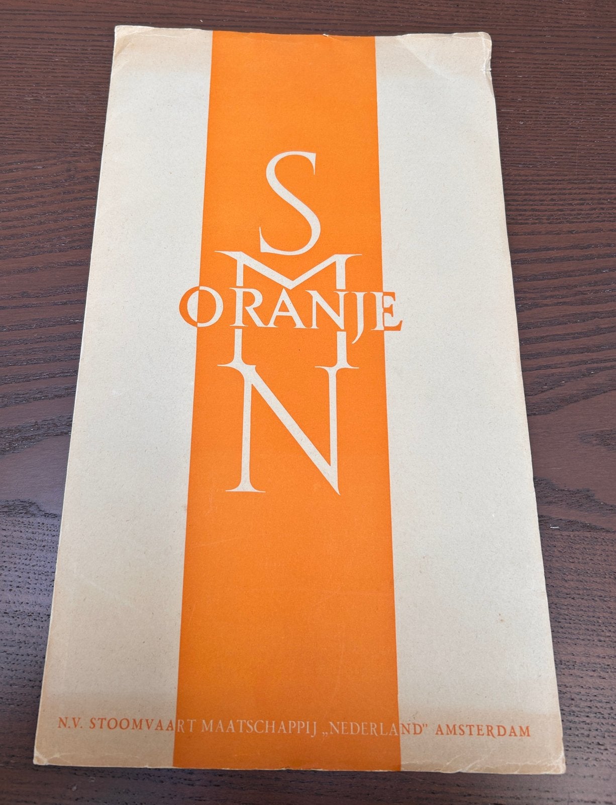 Langsdoorsnede Oranje S.M.N. Scheepvaart, Boeken, Ophalen of Verzenden, Gelezen, Folder