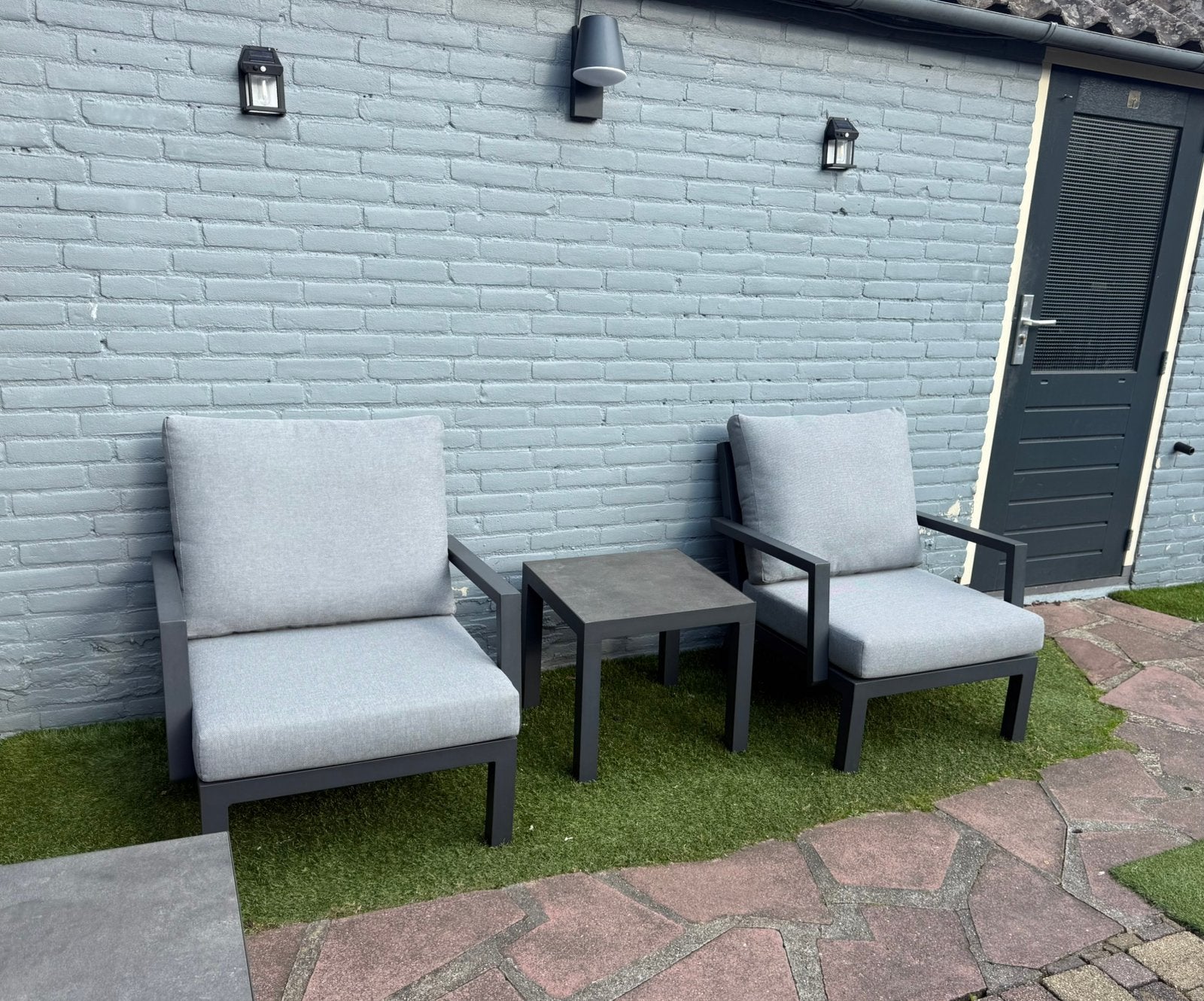 AVH-Collectie lounge tuinstoel aluminium Serie New York, Aluminium, Zo goed als nieuw, Loungeset, Stoel