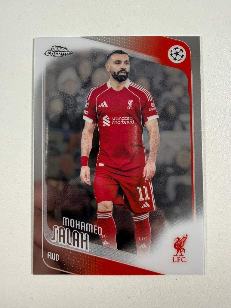 136 Mohamed Salah Topps Chrome 2025-26, Ophalen of Verzenden, Nieuw, Buitenlandse clubs, Poster, Plaatje of Sticker