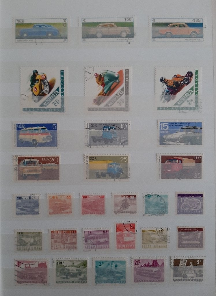 3 Kaarten Mooiste Postzegels Auto No. 1 Gestempeld, Ophalen, Gestempeld, Auto's