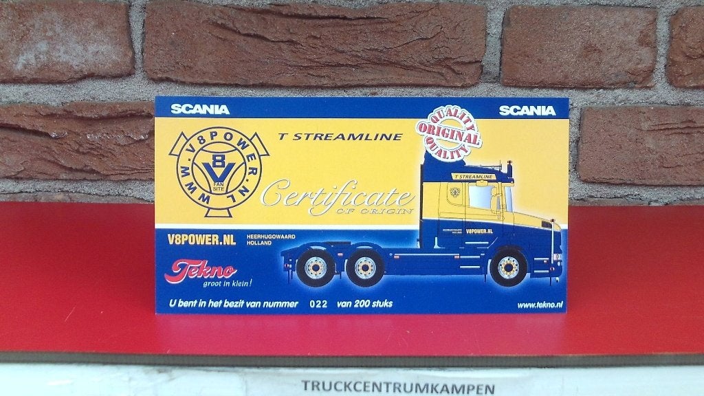 Tekno  Scania  Torpedo  6 x 4  van  V8  Power, Ophalen of Verzenden, Nieuw, Bus of Vrachtwagen, Tekno