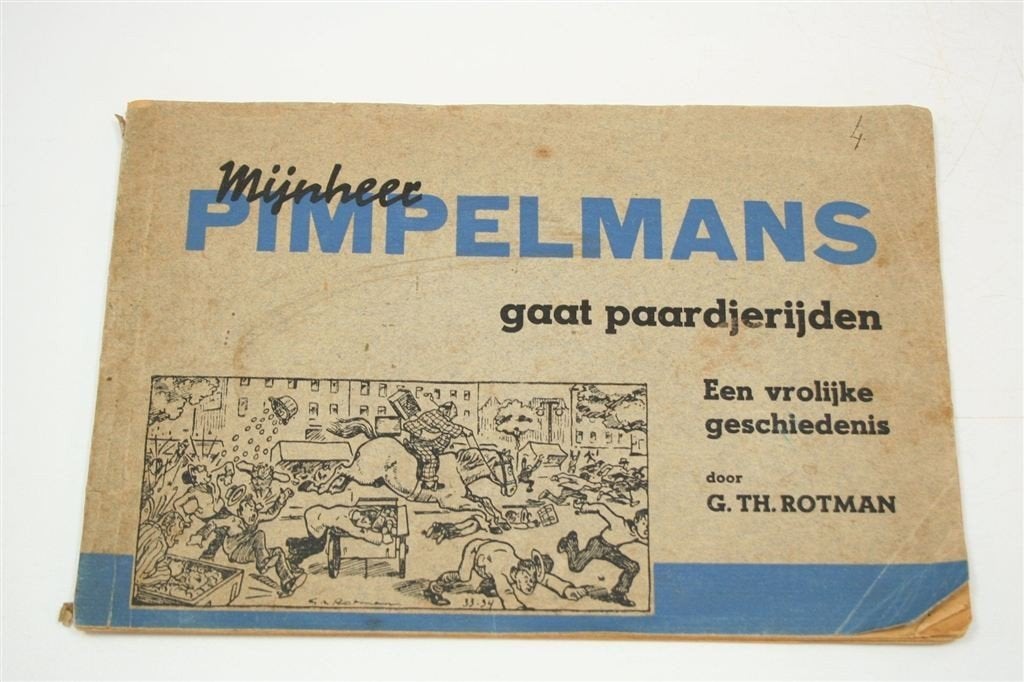 Mijnheer Pimpelmans Gaat Paardjerijden — Rotman 1935 Vintage, Eén stripboek, Ophalen of Verzenden, Gelezen